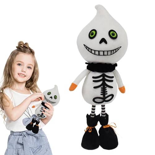 TocaFeank Geisterpuppe,Halloween-Dekorationspuppe, Ghost Black Cat Zombie Halloween Stoffpuppe Dekoration, Gefüllte Puppe, Halloween-Ornamente, weiche dekorative Raumdekoration für den Tisch zu Hause von TocaFeank