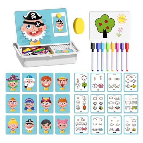 TocaFeank Magnetpuzzle | Magnetisches Gesichter Puzzle Zeichenbrett Spielzeug | Lernspielzeug STEM Feinmotorik Üben | Für Kinder 3-6 Jahre Kindergarten Vorschule Reise Geburtstagsgeschenk TocaFeank Magnetpuzzle | Magnetisches Gesichter Puzzle Zeichenbrett Spielzeug | Lernspielzeug STEM Feinmotorik Üben | Für Kinder 3-6 Jahre Kindergarten Vorschule Reise Geburtstagsgeschenk von TocaFeank