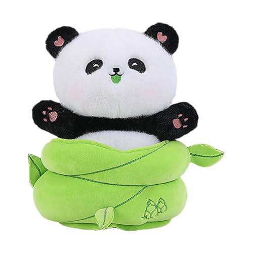 TocaFeank Plüsch-Panda-Spielzeug, Panda-Puppe gefüllt,Cartoon-Tierpuppe Ausgestopfter Panda - Weiches, umarmbares Dekokissen für Erwachsene und Kinder, für Schlafzimmer, Arbeitszimmer, Wohnzimmer, von TocaFeank