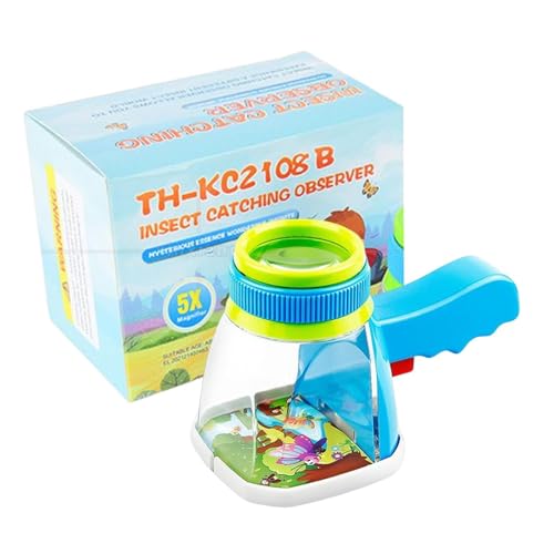 TocaFeank Spider -Lupe -Behälter, Ladybug -Lupenschachtel | 5X Kids Clear Butterfly Lupers Box - Kinder Bildungsspielzeug, Centipede -Sammlerfall für die Naturwissenschaftsforschungen von TocaFeank