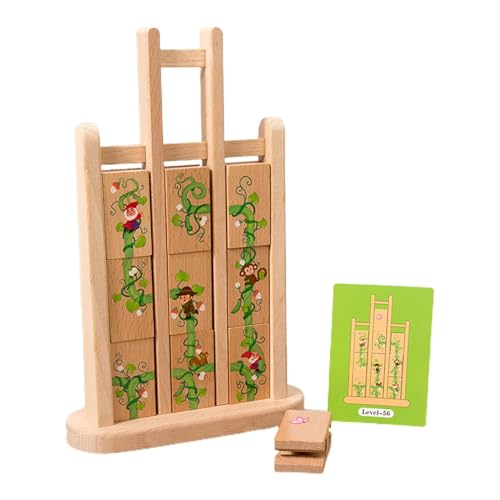 TocaFeank Tumbling Blocks, Stapelbrettspiel | Tumble Puzzle Holzklötze Spielzeug - Tumbling Blocks Brettspiele, Stapelbausteine ​​aus Holz für Kinder ab 3 Jahren von TocaFeank