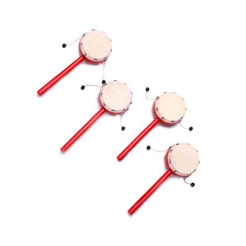 2Stücke Rasseltrommel mit Holzgriff Rot Schütteltrommel aus Schaffell für Frühkindliche Musikalische für Junge Mädchen und Kleinkinder 2Stücke Rasseltrommel mit Holzgriff Rot Schütteltrommel aus Schaffell für Frühkindliche Musikalische für Junge Mädchen und Kleinkinder von Toddmomy