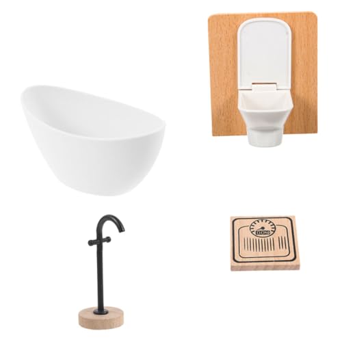 Toddmomy 1satz Miniatur Badezimmer Für Toilette Wasserhahn Und Miniaturwaage Dekoration Und Spielzeug Für Rollenspiel Und - Toddmomy 1satz Miniatur Badezimmer Für Toilette Wasserhahn Und Miniaturwaage Dekoration Und Spielzeug Für Rollenspiel Und - von Toddmomy