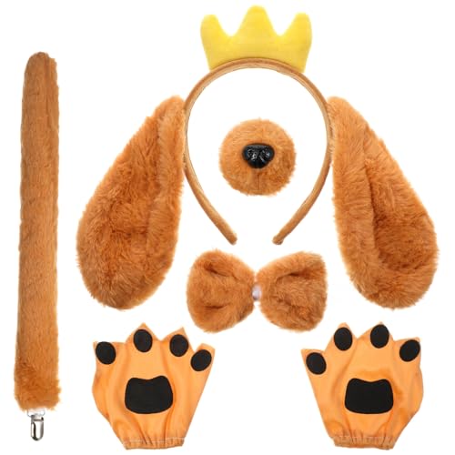 Toddmomy 1 Set Hundeohren Kostüm Hundekostüm Set Tierpartydekorationen Fotokabinen-Requisiten von Toddmomy