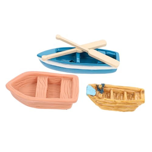 Toddmomy Spielzeug Für Kinder 1 Set Mikrolandschaft Boot Kinderkuchen Holz Desktop Ornament von Toddmomy