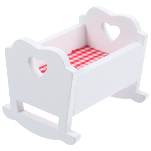 Toddmomy 1 Stück Babypuppenbett Puppenhaus Krippe Puppenwiege Puppenhaus Babybett Minihaus Requisite von Toddmomy