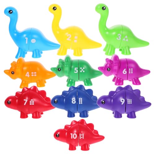 Toddmomy 10 Stück Teiliges Dinosaurier Lernspielzeug aus Robustem Pädagogisches Zuordnungsspiel für Ab Jahren Fördert Farben und Zahlenverständnis Sowie Kreativität und Toddmomy 10 Stück Teiliges Dinosaurier Lernspielzeug aus Robustem Pädagogisches Zuordnungsspiel für Ab Jahren Fördert Farben und Zahlenverständnis Sowie Kreativität und von Toddmomy