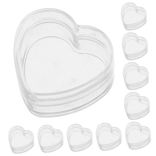 Toddmomy 10 Stück Teiliges Mini Herzförmige Transparente Plastik Aufbewahrungsboxen mit Deckel Kleine Sortierboxen für Puppenhaus DIY Zubehör und Kleinteile Organizer Toddmomy 10 Stück Teiliges Mini Herzförmige Transparente Plastik Aufbewahrungsboxen mit Deckel Kleine Sortierboxen für Puppenhaus DIY Zubehör und Kleinteile Organizer von Toddmomy