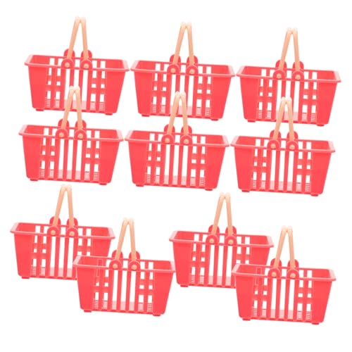Toddmomy 10 Stück Teiliges Miniatur Einkaufskorb aus Kunststoff mit Henkel Puppenhaus Zubehör Realistische Kleine Aufbewahrungskörbe für Miniaturhäuser Dekorativ und Langlebig Rot Toddmomy 10 Stück Teiliges Miniatur Einkaufskorb aus Kunststoff mit Henkel Puppenhaus Zubehör Realistische Kleine Aufbewahrungskörbe für Miniaturhäuser Dekorativ und Langlebig Rot von Toddmomy