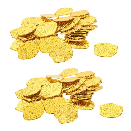 Toddmomy 100 Stück Piratenmünzen Gold Spanische Doubloons Spielmünzen für Piraten-Schatz Schatzkiste Partydeko Halloween Piratenparty Spielzubehör Toddmomy 100 Stück Piratenmünzen Gold Spanische Doubloons Spielmünzen für Piraten-Schatz Schatzkiste Partydeko Halloween Piratenparty Spielzubehör von Toddmomy