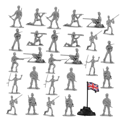 Toddmomy 100 Stück Teiliges Miniatur Soldaten Figuren aus Kunststoff Silberfarbene Mini People für Sandtisch Dekoration Leichte Langlebige Militärmodelle für Schulprojekte und Toddmomy 100 Stück Teiliges Miniatur Soldaten Figuren aus Kunststoff Silberfarbene Mini People für Sandtisch Dekoration Leichte Langlebige Militärmodelle für Schulprojekte und von Toddmomy