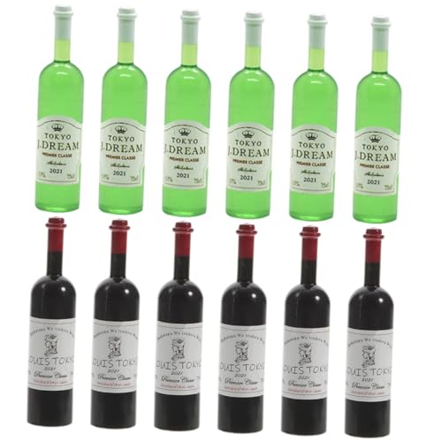 Toddmomy 12 Stück Puppenhaus Zubehör Mini Flaschen Dekoration mit und Grünem Kopf Realistische Miniatur Lebensmittel und Getränke für Puppenhaus Deko und Basteln Toddmomy 12 Stück Puppenhaus Zubehör Mini Flaschen Dekoration mit und Grünem Kopf Realistische Miniatur Lebensmittel und Getränke für Puppenhaus Deko und Basteln von Toddmomy