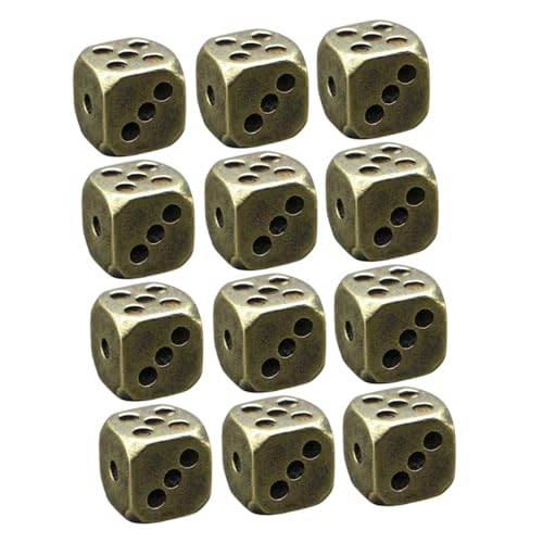 Toddmomy 12 Stück Teiliges Messing Würfel mit Abgerundeten Kanten Vintage Brass Dice für Bar Spiele Poker und Tabletop Spiele Retro Stil mit Natürlicher Patina Zubehör für Brett und Toddmomy 12 Stück Teiliges Messing Würfel mit Abgerundeten Kanten Vintage Brass Dice für Bar Spiele Poker und Tabletop Spiele Retro Stil mit Natürlicher Patina Zubehör für Brett und von Toddmomy