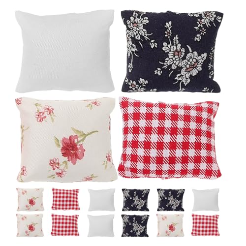 Toddmomy 16-teiliges Miniatur-Puppenhaus Kissen Set – Kleine Sofakissen für Möbel, Dekorationen für Puppenhaus & Tisch Accessoires Toddmomy 16-teiliges Miniatur-Puppenhaus Kissen Set – Kleine Sofakissen für Möbel, Dekorationen für Puppenhaus & Tisch Accessoires von Toddmomy