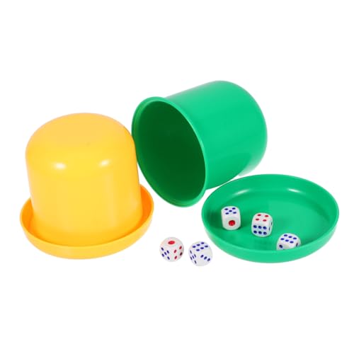 Toddmomy 2 STÜCK Teiliges Würfelspiel Set mit Zufälligen Farbwürfeln Robuster Kunststoff Sechsseitige Würfel Inklusive Stabilem Becher mit Sockel für Familien Bar und Zufällige Farbe Toddmomy 2 STÜCK Teiliges Würfelspiel Set mit Zufälligen Farbwürfeln Robuster Kunststoff Sechsseitige Würfel Inklusive Stabilem Becher mit Sockel für Familien Bar und Zufällige Farbe von Toddmomy