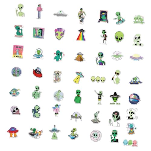 Toddmomy 2 Sätze Aliens Motiv PVC Selbstklebende Sticker Wiederverwendbar Für Laptop Koffer Skateboard Dekoration Toddmomy 2 Sätze Aliens Motiv PVC Selbstklebende Sticker Wiederverwendbar Für Laptop Koffer Skateboard Dekoration von Toddmomy