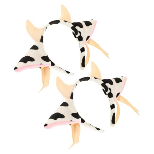 Toddmomy 2 Sätze Kuh Stirnband Plüsch mit Glocken Tierohren Haarreif für Halloween Kostüm Cosplay Partyaccessoire für Erwachsene Mädchen Toddmomy 2 Sätze Kuh Stirnband Plüsch mit Glocken Tierohren Haarreif für Halloween Kostüm Cosplay Partyaccessoire für Erwachsene Mädchen von Toddmomy