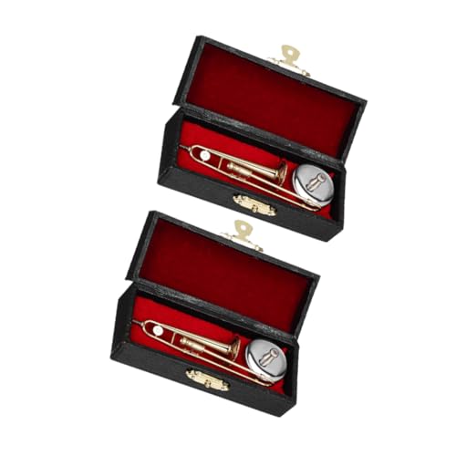 Toddmomy 2 Sätze Miniatur Posaunen Modell Schwarzem Etui und Ständer Realistische Details Mini Posaune Tragbares Musikinstrument für Büro Reise Puppenhaus Zubehör Toddmomy 2 Sätze Miniatur Posaunen Modell Schwarzem Etui und Ständer Realistische Details Mini Posaune Tragbares Musikinstrument für Büro Reise Puppenhaus Zubehör von Toddmomy