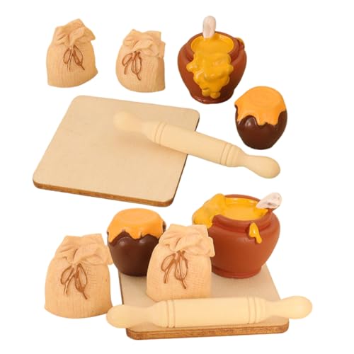 Toddmomy 2 Satz Miniatur Backzubehör für Puppenhaus Detailgetreue Miniatur Nudelholz Honigglas und Mehlbeutel Realistische Küchenaccessoires für Basteln Dekoration und Foto-Requisiten Toddmomy 2 Satz Miniatur Backzubehör für Puppenhaus Detailgetreue Miniatur Nudelholz Honigglas und Mehlbeutel Realistische Küchenaccessoires für Basteln Dekoration und Foto-Requisiten von Toddmomy