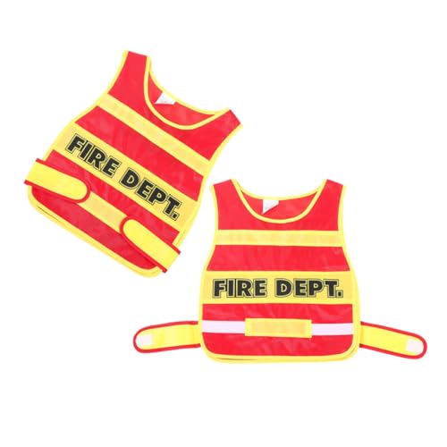 Toddmomy 2 Stück Feuerwehrkostüm Weste Teilig Bequeme Stoffweste für Kleinkinder Rollenspiel Feuerwehrmann Verkleidung Fördert Kreativität und Teamfähigkeit für Karneval und Geburtstage Toddmomy 2 Stück Feuerwehrkostüm Weste Teilig Bequeme Stoffweste für Kleinkinder Rollenspiel Feuerwehrmann Verkleidung Fördert Kreativität und Teamfähigkeit für Karneval und Geburtstage von Toddmomy