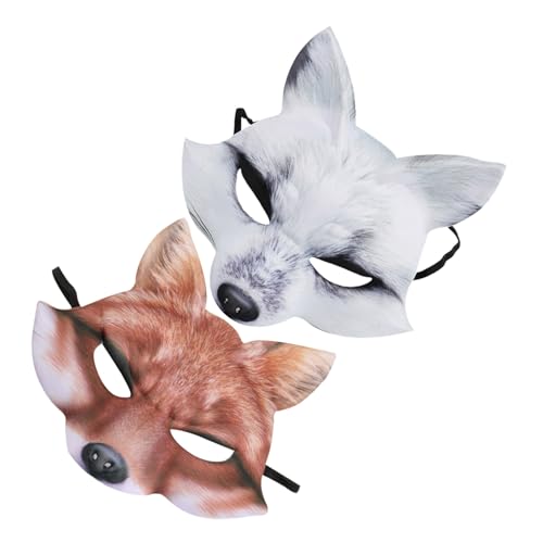 Toddmomy 2 Stück Halloween Fuchs Halbgesichtsmaske aus EVA Leichte Tierische Kostüm-maske mit Realistischen Details Bequemer Sitz für Maskerade Karneval und Cosplay-events Toddmomy 2 Stück Halloween Fuchs Halbgesichtsmaske aus EVA Leichte Tierische Kostüm-maske mit Realistischen Details Bequemer Sitz für Maskerade Karneval und Cosplay-events von Toddmomy