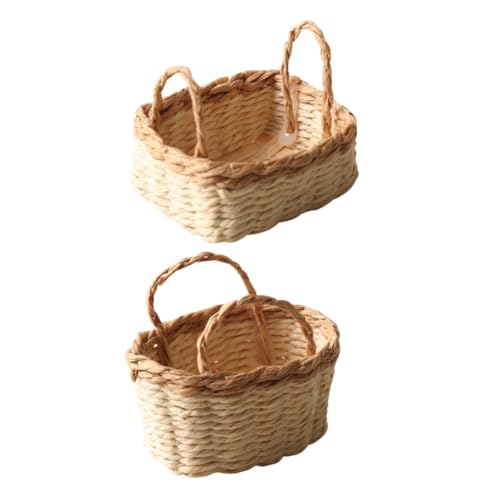 Toddmomy 2 Stück Handgewebte Miniatur Körbe Teiliges Set mit Griff Realistische Kleine Miniaturkörbe für Puppenhaus Vielseitig Kombinierbar für Basteln und Dekoration Tragbar und Toddmomy 2 Stück Handgewebte Miniatur Körbe Teiliges Set mit Griff Realistische Kleine Miniaturkörbe für Puppenhaus Vielseitig Kombinierbar für Basteln und Dekoration Tragbar und von Toddmomy