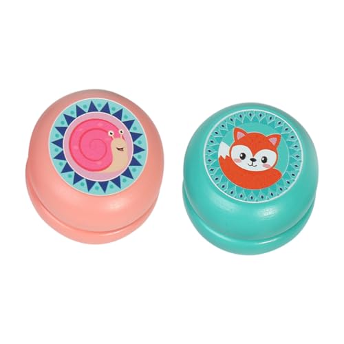 Toddmomy 2 Stück Holz Yo Yo Cartoon Tiere Snail und Fox Muster Yoyo Ball Lernspielzeug Handkoordination Toddmomy 2 Stück Holz Yo Yo Cartoon Tiere Snail und Fox Muster Yoyo Ball Lernspielzeug Handkoordination von Toddmomy