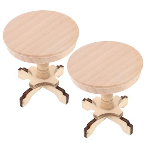 Toddmomy 2 Stück Maßstab Rundes Beistelltisch Modell Aus Naturholz Für Puppenhaus Wohnzimmer Dekoration Präzise Handarbeit Kleine Holzmöbel Toddmomy 2 Stück Maßstab Rundes Beistelltisch Modell Aus Naturholz Für Puppenhaus Wohnzimmer Dekoration Präzise Handarbeit Kleine Holzmöbel von Toddmomy