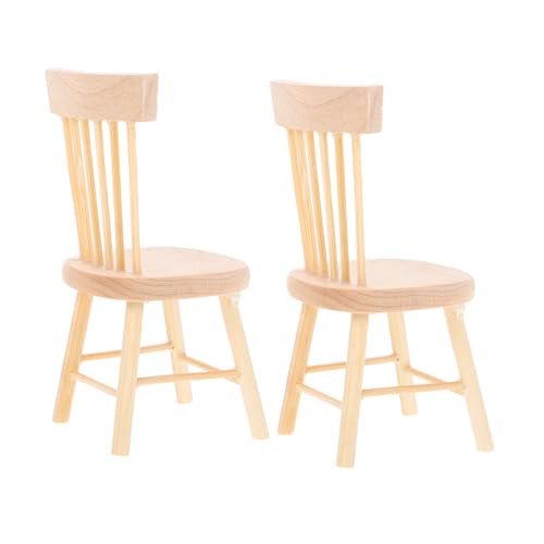 Toddmomy 2 Stück Miniatur Holzstuhl Puppenhaus Möbel Teilig Beige Haar Kleiner Stuhl Modell für Puppenhaus Dekoration und Fotografie Requisiten Toddmomy 2 Stück Miniatur Holzstuhl Puppenhaus Möbel Teilig Beige Haar Kleiner Stuhl Modell für Puppenhaus Dekoration und Fotografie Requisiten von Toddmomy