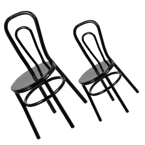 Toddmomy 2 Stück Miniatur Puppenhaus Stuhl aus Robustem Metall Realistisches Miniatur Möbelstück in Schwarz Groß Klein Elegante Dekoration für Puppenhaus und Heimaccessoires Toddmomy 2 Stück Miniatur Puppenhaus Stuhl aus Robustem Metall Realistisches Miniatur Möbelstück in Schwarz Groß Klein Elegante Dekoration für Puppenhaus und Heimaccessoires von Toddmomy
