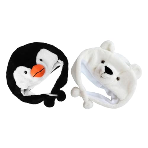 Toddmomy 2 Stück Plüsch Tiermützen Pinguin Weißer Bär Elastisch Warm Cartoon Tierhut Für Frühling Herbst Winter Outdoor Fasching Kostüm Toddmomy 2 Stück Plüsch Tiermützen Pinguin Weißer Bär Elastisch Warm Cartoon Tierhut Für Frühling Herbst Winter Outdoor Fasching Kostüm von Toddmomy