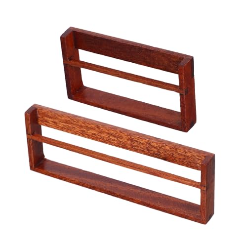 Toddmomy 2 Stück Puppenhausmöbel Bücherregal: Mini-Wandbücherregal für kleine Bücher – Miniatur-Holzregal für Minihaus-Küchenszenenzubehör Toddmomy 2 Stück Puppenhausmöbel Bücherregal: Mini-Wandbücherregal für kleine Bücher – Miniatur-Holzregal für Minihaus-Küchenszenenzubehör von Toddmomy