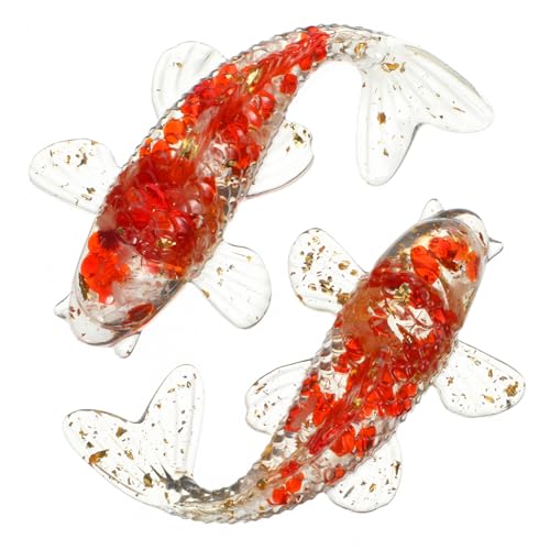 Toddmomy 2 Stück Teiliges Kleine Kristall Fisch Figuren aus Weißem und mit Goldfolie Wasserfestes Dekorationsobjekt für Schreibtisch Wohnzimmer Büro Vielseitige Tischdeko Langlebig und Toddmomy 2 Stück Teiliges Kleine Kristall Fisch Figuren aus Weißem und mit Goldfolie Wasserfestes Dekorationsobjekt für Schreibtisch Wohnzimmer Büro Vielseitige Tischdeko Langlebig und von Toddmomy