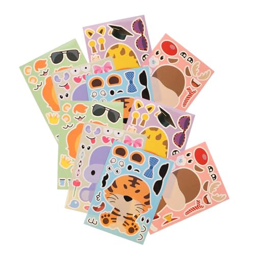 Toddmomy 20 Blatt Teiliges Make a face Sticker mit Dschungel tiergesichtern Wie Tiger Leopard Giraffe für Geburtstagsdeko Kreatives Eltern Junge Mädchen Spiel und Kreative Sticker Toddmomy 20 Blatt Teiliges Make a face Sticker mit Dschungel tiergesichtern Wie Tiger Leopard Giraffe für Geburtstagsdeko Kreatives Eltern Junge Mädchen Spiel und Kreative Sticker von Toddmomy