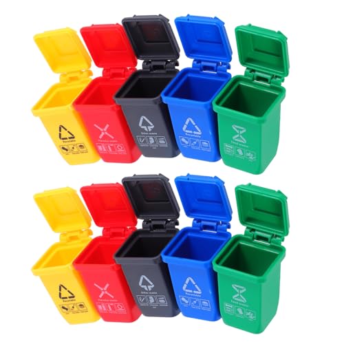 Toddmomy 20 Stück Mini-Mülleimer: Miniatur-Mülleimer-Modellset – Kleine Mülltonne mit Deckel – Winzige Müllbehälter aus Kunststoff für Schreibtisch-Puppenhausbedarf Toddmomy 20 Stück Mini-Mülleimer: Miniatur-Mülleimer-Modellset – Kleine Mülltonne mit Deckel – Winzige Müllbehälter aus Kunststoff für Schreibtisch-Puppenhausbedarf von Toddmomy