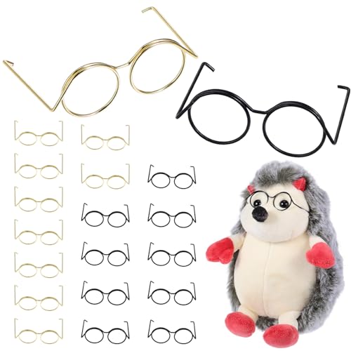 Toddmomy 20 Stück Puppen-Metalldraht-Randbrillen Mini-Puppenbrillen Puppen-Anziehbrillen Für Bastelpuppen Kostümzubehör von Toddmomy