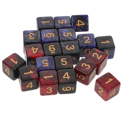 Toddmomy 20-teiliges Tabletop-Gaming-Würfelset: Graviertes D6-Set – Glitzernde Zahlenwürfel mit Weltraummotiv – Ersatzteile für Wargaming- und Strategie-Brettspiele Toddmomy 20-teiliges Tabletop-Gaming-Würfelset: Graviertes D6-Set – Glitzernde Zahlenwürfel mit Weltraummotiv – Ersatzteile für Wargaming- und Strategie-Brettspiele von Toddmomy