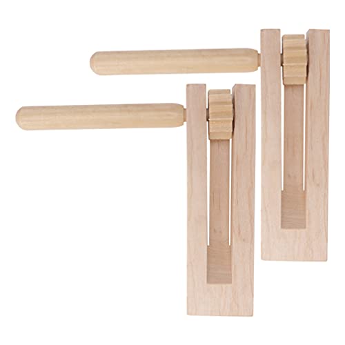 Toddmomy 2Pcs Holz Spinning Ratsche Noise Maker Grogger Traditionellen Matraca Spielzeug Kinder Pädagogisches Spielzeug für Spiele Parteien Veranstaltungen von Toddmomy