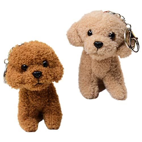 Toddmomy 2Pcs Hund Ausgestopfte Tiere Plüsch Welpe Schlüsselanhänger Bag Anhänger Charme Hund Anhänger Bulk von Toddmomy