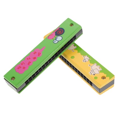 Toddmomy 2Stücke Mundharmonika Holz für Anfänger Spielerfreundliches Design mit Cartoon Muster Musikinstrument für Junge Mädchen und Jungen Toddmomy 2Stücke Mundharmonika Holz für Anfänger Spielerfreundliches Design mit Cartoon Muster Musikinstrument für Junge Mädchen und Jungen von Toddmomy