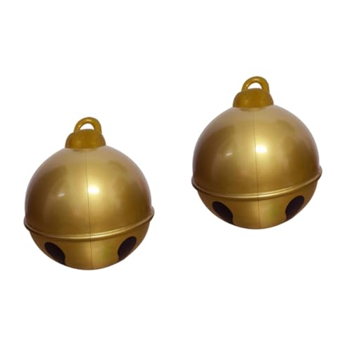 Toddmomy 2st Ballonglocken Neujahrsballons Feiertagsballon Weihnachtliche Folienballons Riesige Glöckchen Schlauchboote Im Freien Ballon Aufblasen Karnevalsballon Bälle Aufblasen Pvc Golden von Toddmomy