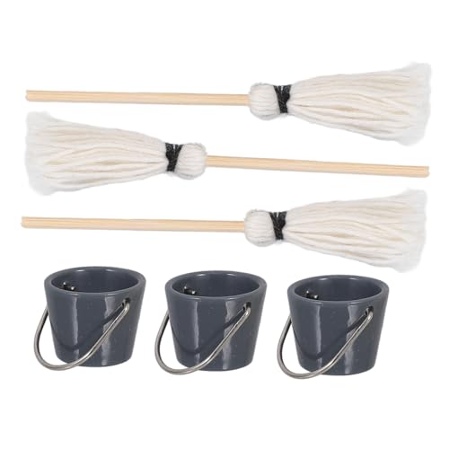 Toddmomy 3 Sätze Miniatur Mops und Eimer für Puppenhaus Deko Detailgetreue Reinigungstools mit Realistischer Struktur Vielseitig für DIY Szenen und Kleine Wohnaccessoires Toddmomy 3 Sätze Miniatur Mops und Eimer für Puppenhaus Deko Detailgetreue Reinigungstools mit Realistischer Struktur Vielseitig für DIY Szenen und Kleine Wohnaccessoires von Toddmomy