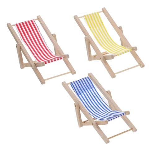 Toddmomy 3 Stück Miniatur Strandstuhl Faltbar Kleines Puppenhaus Deko Leichtes Mikro Landschaftsmodell in Rot Blau Gelb für Mini Lounge und Garten Toddmomy 3 Stück Miniatur Strandstuhl Faltbar Kleines Puppenhaus Deko Leichtes Mikro Landschaftsmodell in Rot Blau Gelb für Mini Lounge und Garten von Toddmomy
