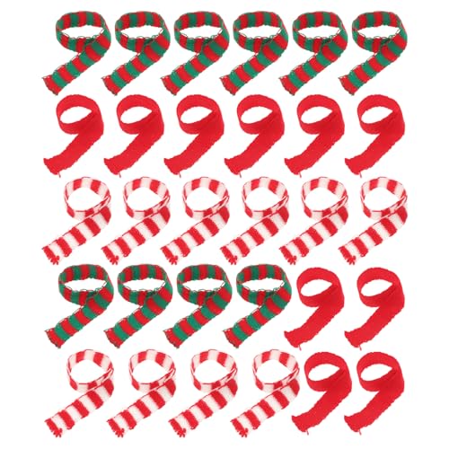 Toddmomy 30 Stück Mini-strickschals, Weihnachtsmotiv-dekoschals zum Basteln, Rot Und Grün Gestreifte Süße Schals für Puppen Und Spielzeug Toddmomy 30 Stück Mini-strickschals, Weihnachtsmotiv-dekoschals zum Basteln, Rot Und Grün Gestreifte Süße Schals für Puppen Und Spielzeug von Toddmomy