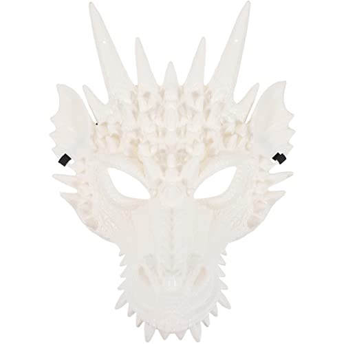 Toddmomy 3D-Drachenmaske Cosplay-Maske Drachenkopfmaske Kunststoff-Drachen-Maskerade-Maske Für Halloween Festival Party Kostüm von Toddmomy