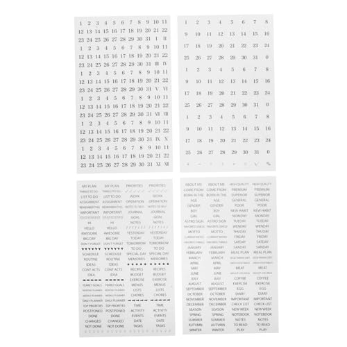 Toddmomy 4 Blätter Planner Stickers Transparent DIY Tagebuch Aufkleber Verschiedene Designs Selbstklebend Vielseitig Planer Zubehör Für Kalender Scrapbook Notizbuch Dekoration Toddmomy 4 Blätter Planner Stickers Transparent DIY Tagebuch Aufkleber Verschiedene Designs Selbstklebend Vielseitig Planer Zubehör Für Kalender Scrapbook Notizbuch Dekoration von Toddmomy