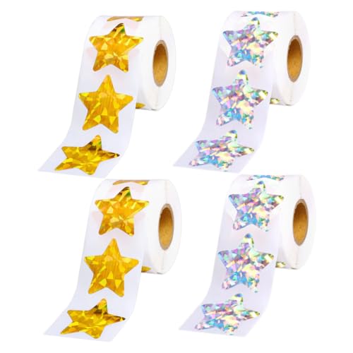 Toddmomy 4 Rollen wasserdichte Reflektierende Sternaufkleber DIY Belohnungssticker für Kindergarten Klassenzimmer Selbstklebend Leicht Entfernbar Gold und Silber Toddmomy 4 Rollen wasserdichte Reflektierende Sternaufkleber DIY Belohnungssticker für Kindergarten Klassenzimmer Selbstklebend Leicht Entfernbar Gold und Silber von Toddmomy