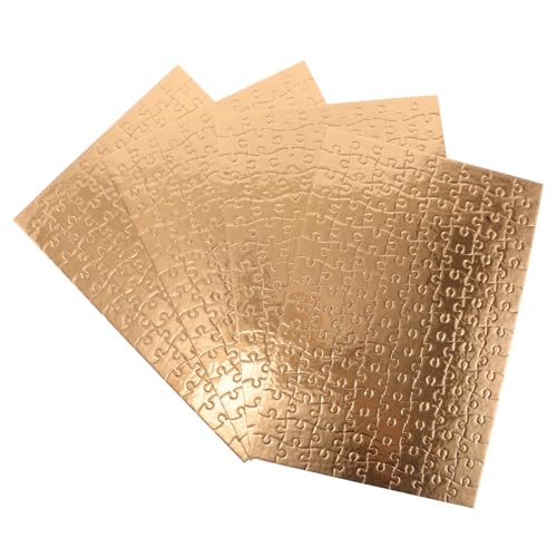 Toddmomy 4 Sets Leere Puzzleteile: Goldpuzzle für Kinder, je 120 Teile, leeres Puzzle für DIY-Projekte – Zeichnen Sie Ihr eigenes Puzzlespiel, Sublimation für Kinderaktivitäten, Partygeschenke Toddmomy 4 Sets Leere Puzzleteile: Goldpuzzle für Kinder, je 120 Teile, leeres Puzzle für DIY-Projekte – Zeichnen Sie Ihr eigenes Puzzlespiel, Sublimation für Kinderaktivitäten, Partygeschenke von Toddmomy