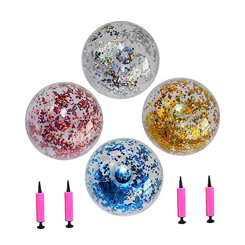 Toddmomy 4 Stück Glitzernde Aufblasbare Strandbälle Sequin Konfetti für Wasser und Strandspiele für Familienaktivitäten Toddmomy 4 Stück Glitzernde Aufblasbare Strandbälle Sequin Konfetti für Wasser und Strandspiele für Familienaktivitäten von Toddmomy