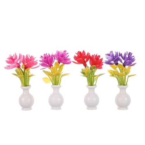 Toddmomy 4 Stück Puppenhaus-Blumen, Miniatur-Pflanze, winzige kleine Vase, Blumenmodell für DIY-Bastelarbeiten, Puppenhaus, Mikro-Landschaftsanzeige Toddmomy 4 Stück Puppenhaus-Blumen, Miniatur-Pflanze, winzige kleine Vase, Blumenmodell für DIY-Bastelarbeiten, Puppenhaus, Mikro-Landschaftsanzeige von Toddmomy